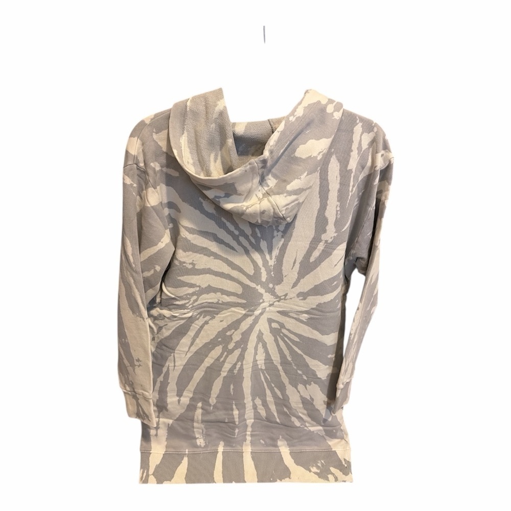 525 America Tie-Dye Long Hoodie with pockets Cream Silver size Medium New - Picture 2 of 4
